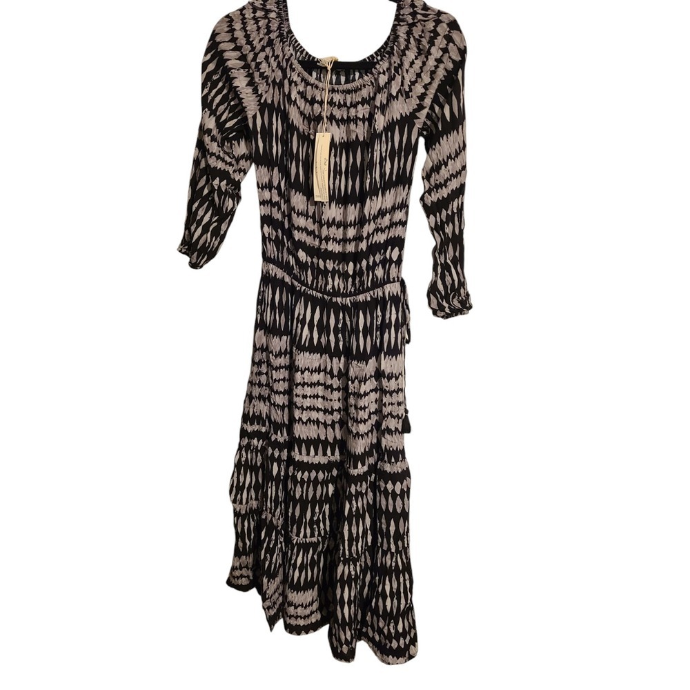 Love Stitch Women's Long Sleeve Bohemian Maxi Dress Small